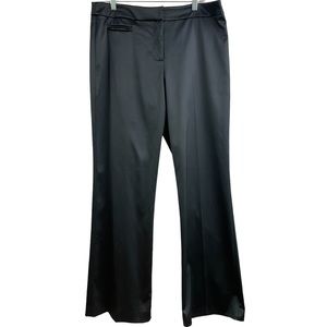 Victor Costa black satin look wider leg pants 12